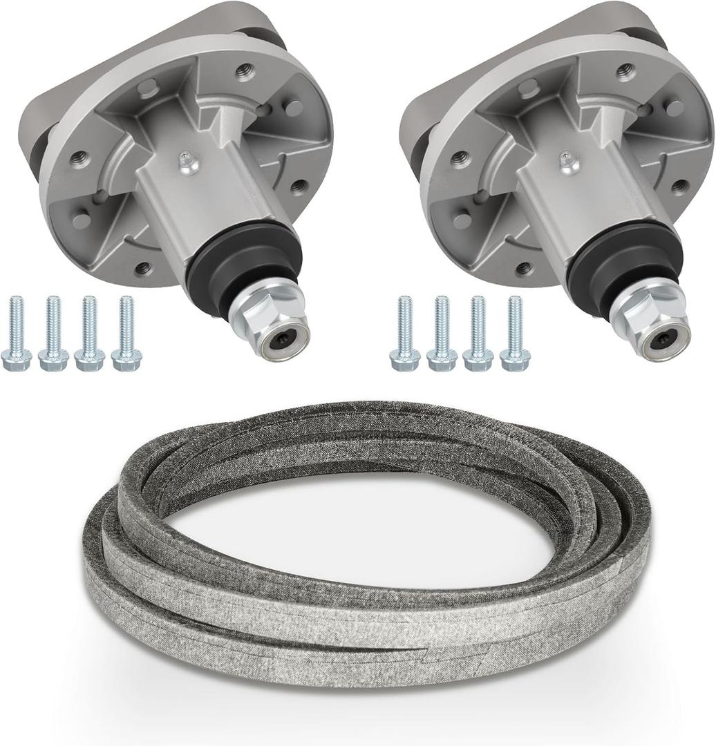 42 inch GY20050 Spindle Rebuild Kit for John Deere L100 L105 L108 L110 L111 L118, Includes 2 Spindles GY20785 285093 with 1 Belt GX20072 GY20570