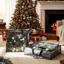 Oversized 6 Pack Storage Bags with Zipper 25 Gallon Tote Bags for Easter Wreaths Decorations Clothes Moving Travel Camping Essentials Packing Supplies, 26 x 26 x 8.7 Inches(Gray)