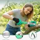 Gardening Tools - 10 Piece Heavy Duty Gardening Hand Tools Stainless Steel Garden Tools with Wooden Handle, Storage Garden Bag, Gardening Gifts for Women and Men