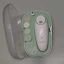 Momcozy Baby Nail File Electric, Gentle Baby Nail Trimmer Electric, Baby Nail Clipper with Night Light, 7 Grinding Head Replacement Pads, Green