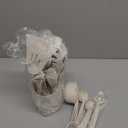 Silicone Cooking Utensils Set - Silicone Kitchen Utensils for Cooking Wooden Handles, 446°F Heat Resistant Kitchen Utensil Spatula Sets w Holder, Gadgets for Non-Stick Cookware BPA FREE (Cream White)