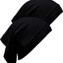 Loopeer 2 Pcs Hijab Undercaps No Slip for Women Islamic Muslim Hijab Cap Scarf for Turban Tube Neck Cover (Black)
