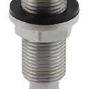 Marine Grade Stainless Steel Barbed Standard Length Straight 1/2" ID Thru-Hull with Nut&Custom Gasket for Boat