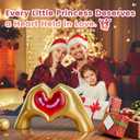 Gold Room Decor Heart Hand Sculpture,RGB Light,Bedroom Kitchen Table Bookshelf Decor, Anniversary Birthday Valentine Thanksgiving Christmas Gifts for Girl Girlfriend Women Mom (Merry Christmas)