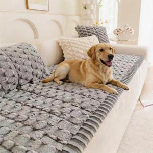 Pet Couch Cover for Dogs Washable Pet-Friendly Dog Sofa Protector for Furniture Boho Pets Mat for Couches and Sofas (27.6x82.7, Light Gray)