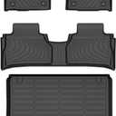 Floor Mats & Cargo Liner Custom for 2025 Nissan Murano All Weather Protection TPE Automotive Floor Liners Fits Front& 2nd Row Set Accessories, Black