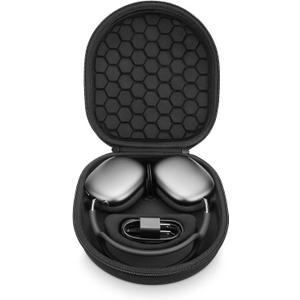 Smart Case for Apple AirPods Max Supports Sleep Mode, Hard Organizer Portable Carry Travel Cover Storage Bag (black)