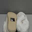 COFACE Women's Memory Foam House Slippers Arch Support Moccasin Winter Shoes Ladies Warm Fuzzy Faux Fur Collar With Indoor Outdoor Rubber Sole (8, Beige)