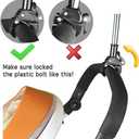 Yobee Umbrella Mount Holder, Adjustable Umbrella Mount Stand No Need Wrench to Attach/Detach Umbrella Clamp for Wheelchairs, Walker, Rollator, Biycle, Pram, Stroller, Black