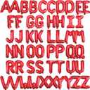 [52 PCS] 16" Foil Red Letter Balloons 2 Sets of A-Z, Mylar Aluminum Hanging Alphabet for Romance Valentine's day Graduation New Year eve Birthday Party Decorations