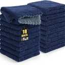 Mordimy 18 Pack Kitchen Cloths Dish Towels (10" x 10", Dark Grey & Navy Blue), Super Soft and Absorbent Dish Cloths, Coral Velvet Microfiber Cleaning Cloth, Nonstick Oil Fast Dry Dishcloths
