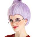 Fun Costumes Shrek Fairy Godmother Costume Wig for Women - Movie Character Cosplay Purple Wig with Tinsel Strands Standard