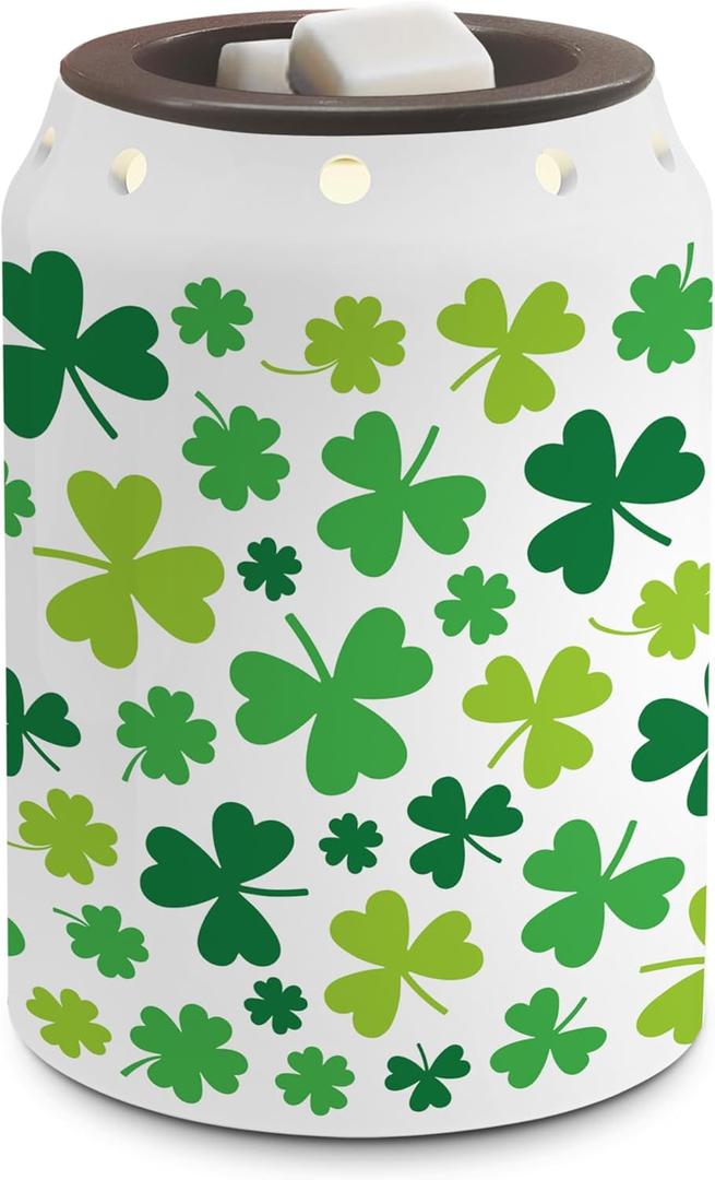 Hexagram St Patricks Day Shamrock Decorations, St Patricks Day Decor, St Patricks Day Wax Warmer, St Patricks Shamrock Decorations for Table, St. Patrick's Day Wax Melt Warmer