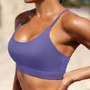 RUNNING GIRL Y-Back Sports Bras for Women, Medium Impact Wirefree Padded Bra Workout Crop Top Longline Sports Bra Push up (S)