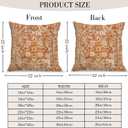 Boho Throw Pillow Covers 22x22 inch Set of 2,Boho Vintage Carpet Pattern Antique Ethnic Decor Double Sided Pattern Cushion Cover Soft Pillow Case Living Sofa Room Bed Square Pillow Cover