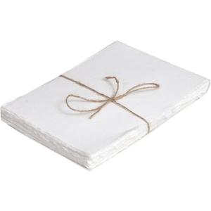 50 Pack Cotton Watercolor Paper with Deckle Edge 200 GSM Rough Textured Watercolor Paper for Writing (Off White)