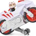 PAW Patrol, Moto Pups Wildcats Deluxe Pull Back Motorcycle Vehicle with Wheelie Feature and Toy Figure