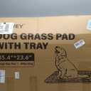 FURWAY Dog Grass Pad with Tray Artificial Grass Puppy Pee Pad for Dogs, Reusable 4-Layer Training Potty Pad with Tray, Quick Absorbent Indoor & Outdoor Portable Dog Patio Potty ( 35.4"x23.6")