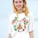 2 x Christmas Matching Family Shirts Family Matching Outfits Merry Christmas Magical Tshirt Xmas Holiday Vacation Tee Tops (White, XXL)