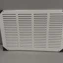 Fits 16x10 Duct Opening Stamped Steel Return Air Grille Vent Cover Grille for Sidewall and Ceiling in White Surface Dimensions: 17.75"W X 11.75"H (16" W x 10" H Duct Opening)