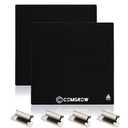 Comgrow 2PCS Ender 3 Pro Glass Bed, Upgraded Tempered Glass Plate with Bed Clips, Ender 3 Build Plate 235x235x4mm for Creality Ender 3 Pro/Ender 3 V2/Ender 3 V2 Neo/Ender 3 Neo/3 S1/3 S1 Pro/5 Pro