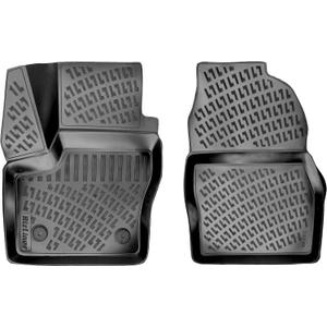 Ford Transit Connect 2014-2021 (Carpet Flooring & Only Front & No Secondary Footrest & No Ford Transit Models) Floor Mats 3D Custom Fit Rubber Car Mats All Weather Floor Liners TPE