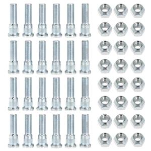 24Sets 1/ 2-20 Inch Wheel Stud with Nuts for Trailer for Lip pert Axles 2, 000 lb to 7, 000 lb with 1/ 2"-20 UNF Thread Size