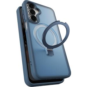 for Samsung Galaxy A16 / A17 / A26 Magnetic Phone Case with Kickstand, Compatible with Mag-Safe, Slim Shockproof Translucent Matte Mag-Stand Cover, Built in Kick Stand, Navy Blue