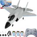 FX9631 RC Plane, 2.4GHz 4CH Brushless Remote Control Airplane 3D 6G Mode Built in Six Axis Gyroscope Aerobatics Culvert Plane, Simulated Stealth Fighter Toy Gift for Teens Adults, 3 Battery