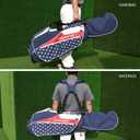 Craftsman Golf Lightweight USA Style Red White Blue Golf Bag 4 Divider Fits Up to 14 Clubs with Rain Cover Dual Back Strap