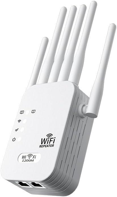 WiFi Extender Signal Booster for Home, New 6X Faster Wireless WiFi Repeater with Ethernet Port, AC1900Mbps Dual Band, Covers up to 12880 sq.ft & 105 Devices, WiFi Booster Compatible with All Routers