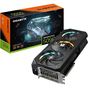 GIGABYTE GeForce RTX 5090 Gaming OC 32G Graphics Card, WINDFORCE Cooling System, 32GB 512-bit GDDR7, by NVIDIA, DisplayPort & HDMI - Video Output Interface, GV-N5090GAMING OC-32GD Video Card