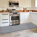 COSY HOMEER Soft Kitchen Floor Mats for in Front of Sink Super Absorbent Kitchen Rugs and Mats 20"x79" Non-Skid Kitchen Mat Standing Mat Washable, Polyester, Grey