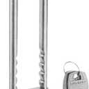 Master Lock Silver Outdoor Laminated Padlock with Keys, Extra Long Extended Adjustable Shackle Lock for Gate, Fence, Shed, or Other Equipment, 517D