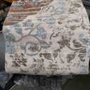 Ileading Bohemian Vintage Area Rug 8x10ft,Machine Washable Low-Pile Living Room Accent Carpet Non-Shedding Rugs for Bedroom Non-Slip Floor Throw Rugs for Dining Room,Kids Playroom(Beige&Orange)