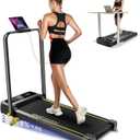 YPOO Foldable Treadmill with Incline, Walking Pad with Handle Bar 3 Level Incline, Portable Folding Treadmills for Home/Office 300 Lbs Capacity, Quiet Desk Treadmill with Remote Control & APP