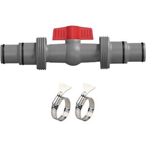 Pool Hose Connector with Valve, 1-1/4" or 1-1/2" Pool Hose Adapter for Filter Pump, ON/OFF Valve for Water Flow Control, Tight Fitting Coupler for Above-Ground Pool