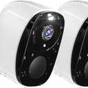 2PC Security Camera Wireless Outdoor, 2K Surveillance Indoor Home Camera, Battery Powered WiFi Camera for Home Security with Color Night Vision, AI Detection, 2-Way Audio, IP65, SD/Cloud, Works Alexa