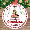 Elegant Chef Soon to Be Grandma in 2026 Christmas Ornament- Pregnancy Announcement Keepsake for Grandma