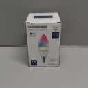 Lightinginside E12 Smart Light Bulbs 60W Equiv., Work with Alexa/Google Home/SmartLife, 500LM 6W RGBCW Candle Candelabra LED Light Bulbs, No Hub Required, 2.4G WiFi Bluetooth Bulb, ETL Listed, 4PCS (Multicolor)