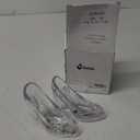 Suclain 2 Pcs Glass Slipper Princess Crystal High Heels Shoes Ornaments Glass Slipper Decoration Gift for Weddings Birthday Party Favors Ornaments Girls Women(Holographic)