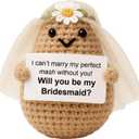 M.O.Q. Bridesmaid Proposal Wedding Party Will You Be My Bridesmaid Maid of Honor Positive Potato Gifts Ideas, Bachelorette, Small Cute Stuff Things, Handmade Crochet (Bridesmaid)