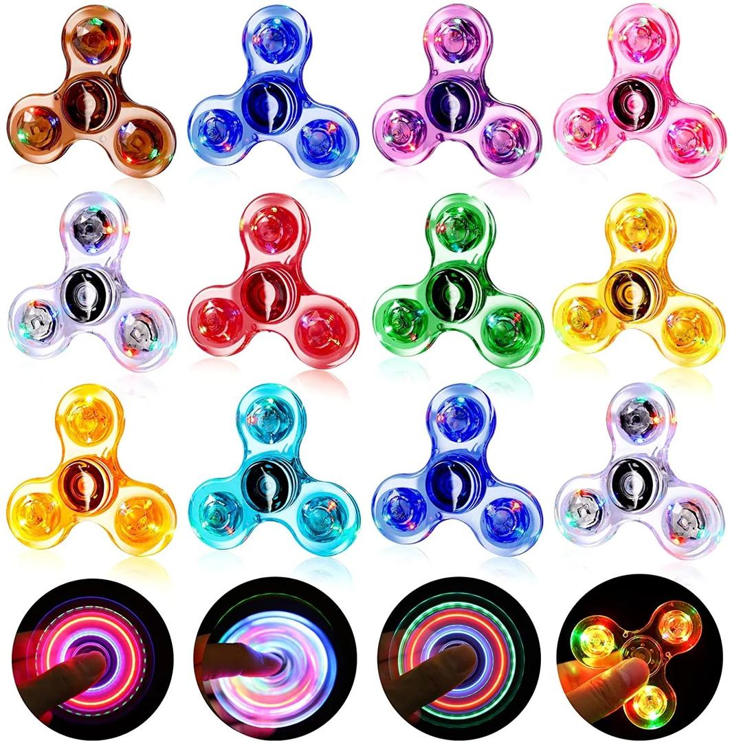 Fidget Spinners , ADHD Anxiety Fidget Toys, Stress Relief Reducer Spin for Adults Children, Pack of 12