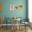 LHHJDIO 3 Piece Trendy Fruit Canvas Wall Art Vintage Kitchen Wall Art Colorful Cherry Strawberry Lemon Pictures Wall Decor Fruit Abstract Art Print for Kitchen Dining Room Bedroom 12"x16"