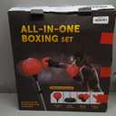 Adjustable Boxing Reflex Bag with Stand 48"-58" Standing Punching Bag Kit with Gloves & Pump, Beginner Boxing Equipment for Training Coordination and Reaction Speed | Sport Gift for Home Workouts