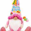 Happy Birthday Decorations - Funny Birthday Gifts for Women, Her, Mom, Girls, Women Friendship, Sister, Wife, Mother, Grandma, Boss Who Have Everything - Pink Gnomes Doll Decor for Table Centerpieces