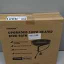 Daoeny Heated Bird Bath for Deck Railing, Upgraded 100W Heated Bird Baths for Outdoors Thermostat Control, Heated Bird Bath for Outside Winter Garden Yard Patio Decor (Green)