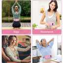 Portable Heating Pad, Upgraded Cordless Electric Fast Heating Pad for Back Belt 6 Heat 6 Vibrating Modes Gifts for Women Girls Her Girlfriend Pink