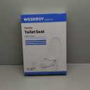 WSSROGY Elongated Toilet Seat with Slow Close Seat, Easy Clean, Suitable Standard Elongated or Oval Toilet with Thickened Plastic Lid, Plastic, White
