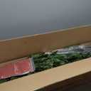 7.5FT Pre-lit Pencil Christmas Tree Spruce with Remote Control, 350 Warm White Multi-Color Lights, Artificial Hinged/Slim/Skinny/Feel Real/Realistic for Home, Holiday Decoration Dual Color LED (Green)